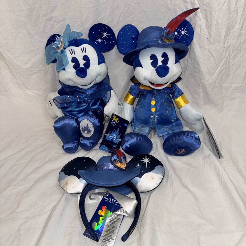 Disney Mickey & Minnie Mouse Main Attraction Peter Pan Flight 16” Plush & Ears